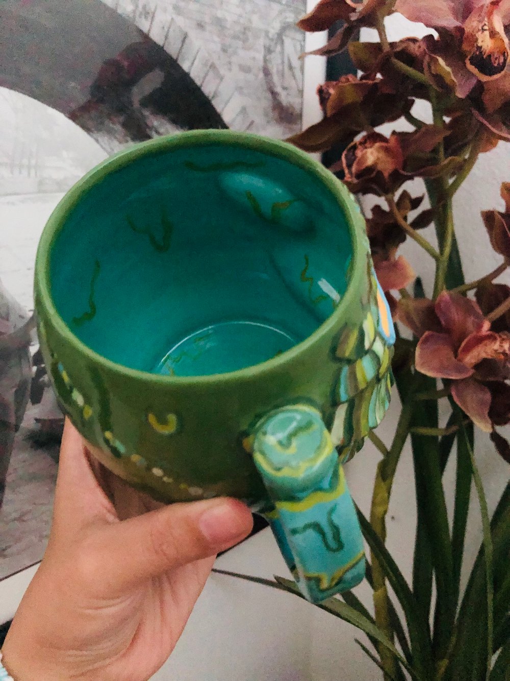 Image of Alysha F-Creature mug and Halloween cookie