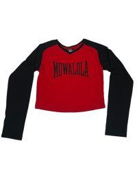 Image 1 of AUTHENTIC! Mowalola Cropped Long Sleeve V-neck