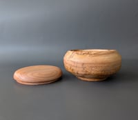 Image 4 of Lidded Vessel - Spalted Maple and Maple 3.65" x 2.25"