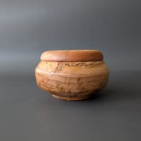 Image 2 of Lidded Vessel - Spalted Maple and Maple 3.65" x 2.25"