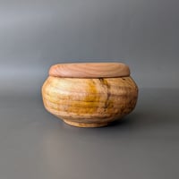 Image 3 of Lidded Vessel - Spalted Maple and Maple 3.65" x 2.25"