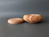 Image 2 of Lidded Vessel - Curly Maple and Maple 4.25 " x 2.125"