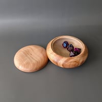 Image 4 of Lidded Vessel - Curly Maple and Maple 4.25 " x 2.125"