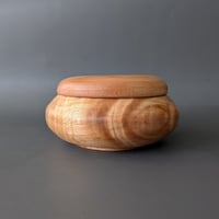 Image 1 of Lidded Vessel - Curly Maple and Maple 4.25 " x 2.125"
