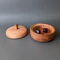 Image 5 of Lidded Vessel - Spalted Maple and Maple with Redgum Knob 3.65 " x 2.125"