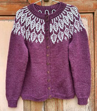Image 1 of “Arboreal” cardigan - Plum heather - Ready to ship
