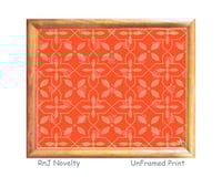 Image 1 of RnJ_DaisyGeo_Orange UnFramed Print