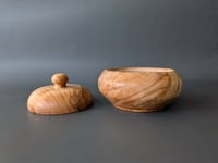 Image 2 of  Lidded Vessel - Spalted Maple 3.75 " x 2.75"