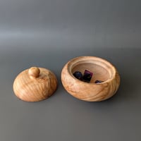 Image 3 of  Lidded Vessel - Spalted Maple 3.75 " x 2.75"