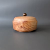 Image 1 of Lidded Vessel - Silver Maple and Maple with Bocote Knob 4.25" x 2.65"