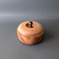 Image 3 of Lidded Vessel - Silver Maple and Maple with Bocote Knob 4.25" x 2.65"