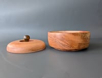Image 4 of Lidded Vessel - Silver Maple and Maple with Bocote Knob 4.25" x 2.65"