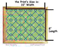 Image 3 of RnJ_DiamondTile_Blue UnFramed Print