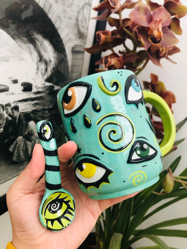 Image of Liberty- Eye mug and matching Spoon