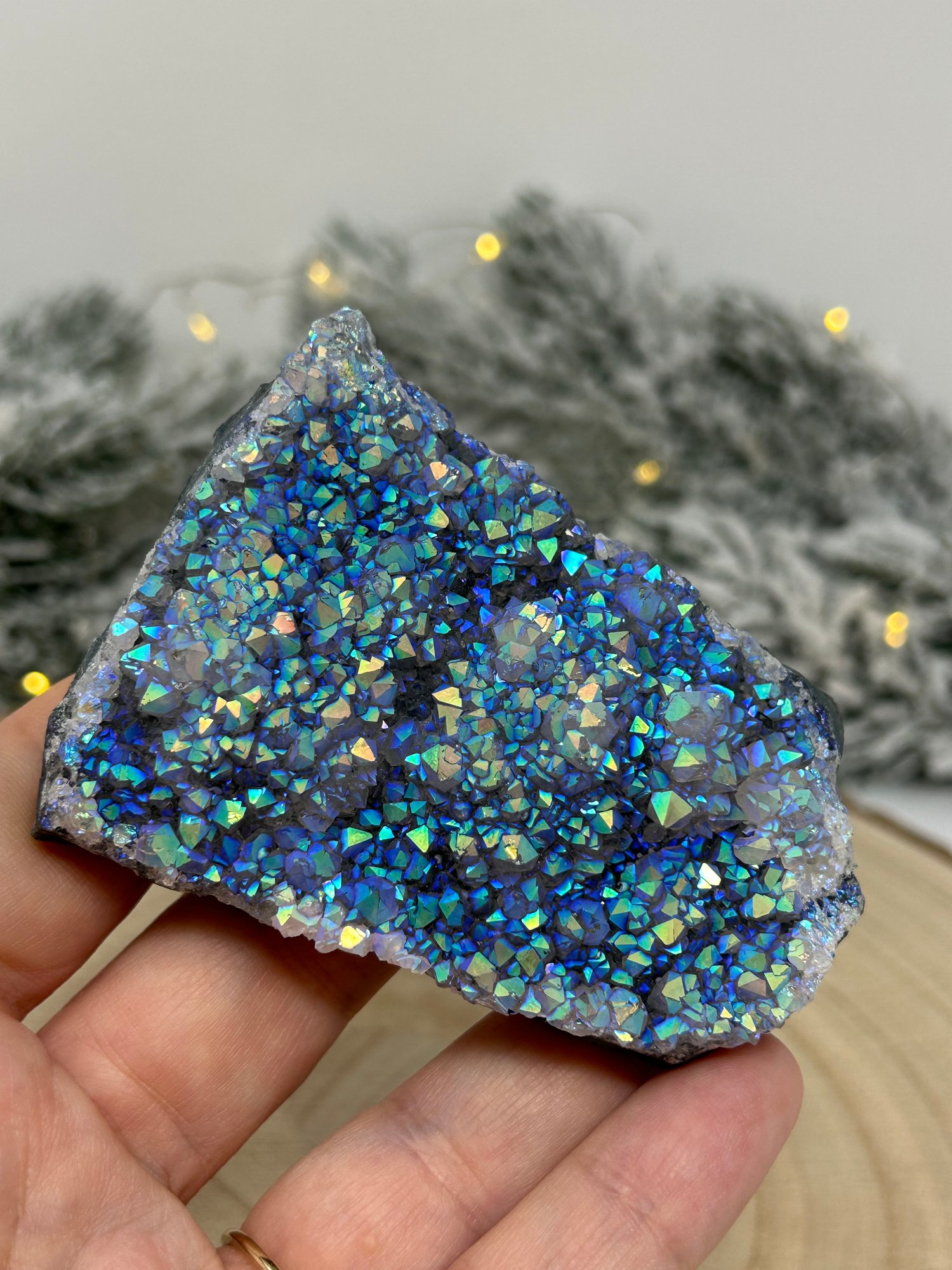 Image of OOAK Unicorn Aura Amethyst Crystal Cluster