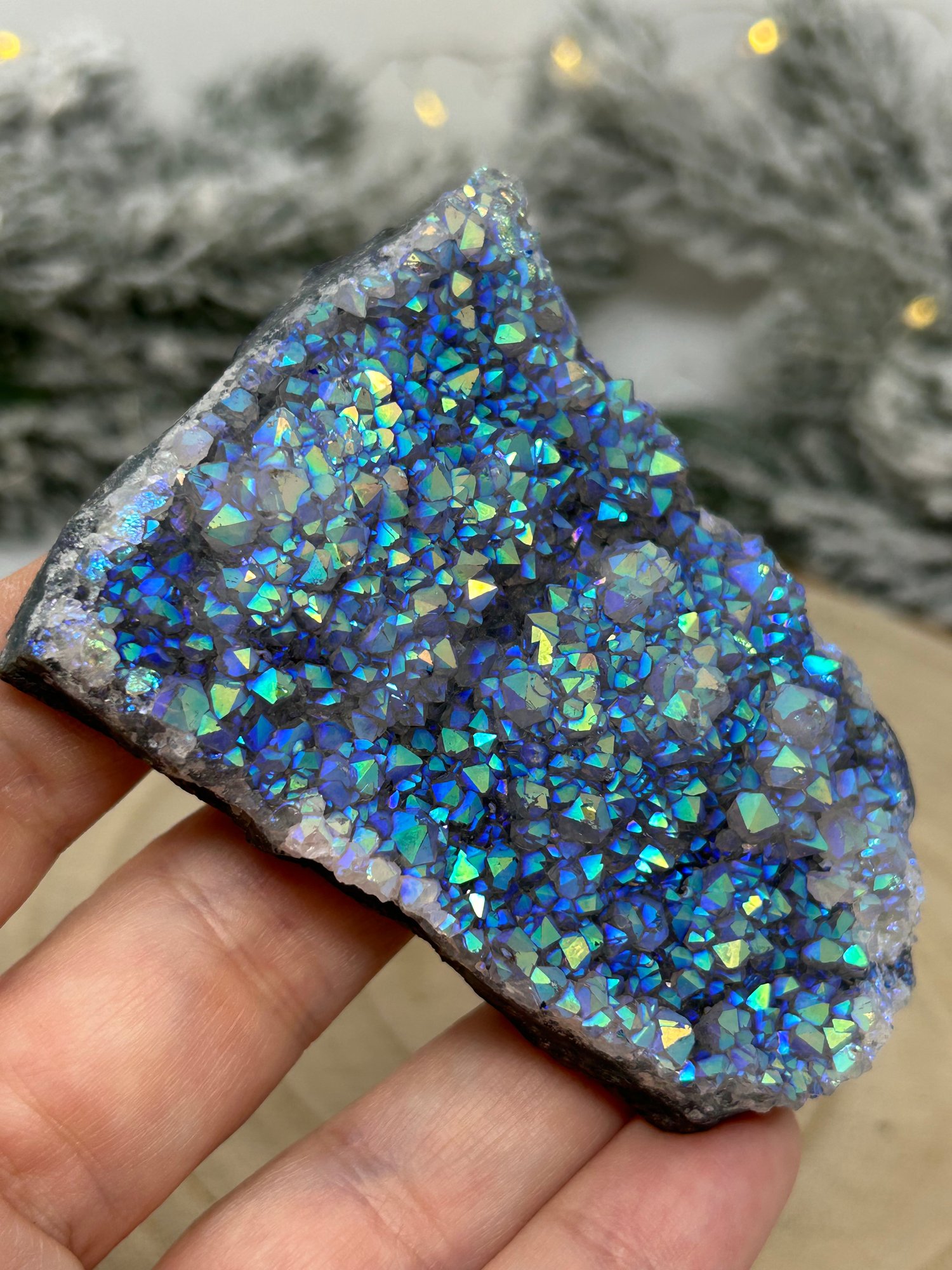 Image of OOAK Unicorn Aura Amethyst Crystal Cluster