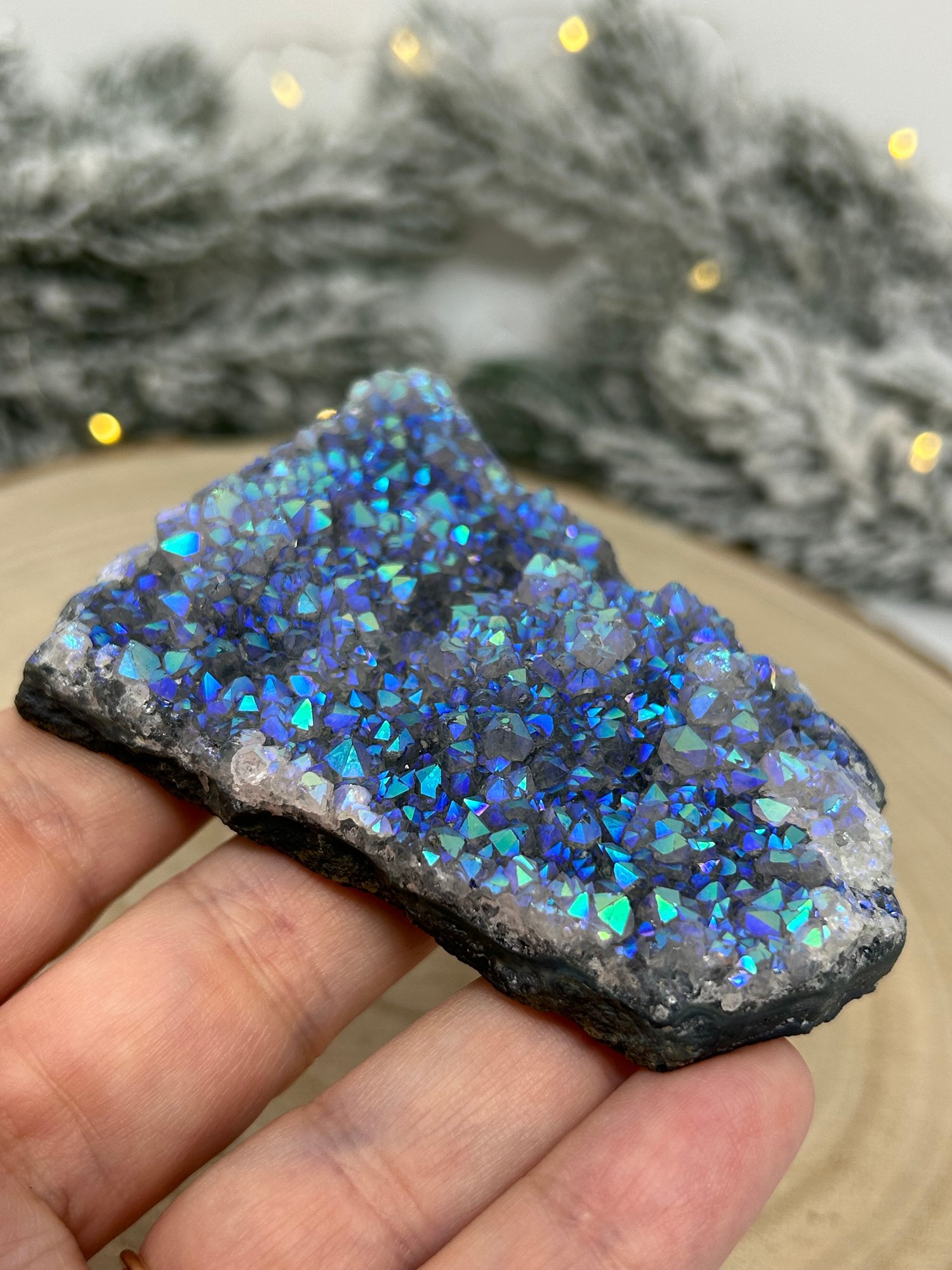 Image of OOAK Unicorn Aura Amethyst Crystal Cluster