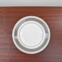 Image 3 of Arabia Finland Krokus Black and White Grey Rim Coffee Cup Trio Set