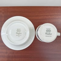 Image 5 of Arabia Finland Krokus Black and White Grey Rim Coffee Cup Trio Set