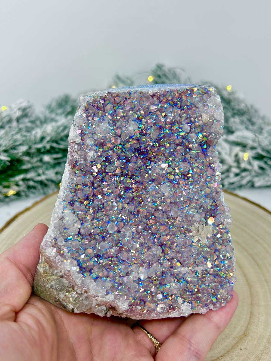 Image of OOAK Unicorn Aura Amethyst Crystal Geode