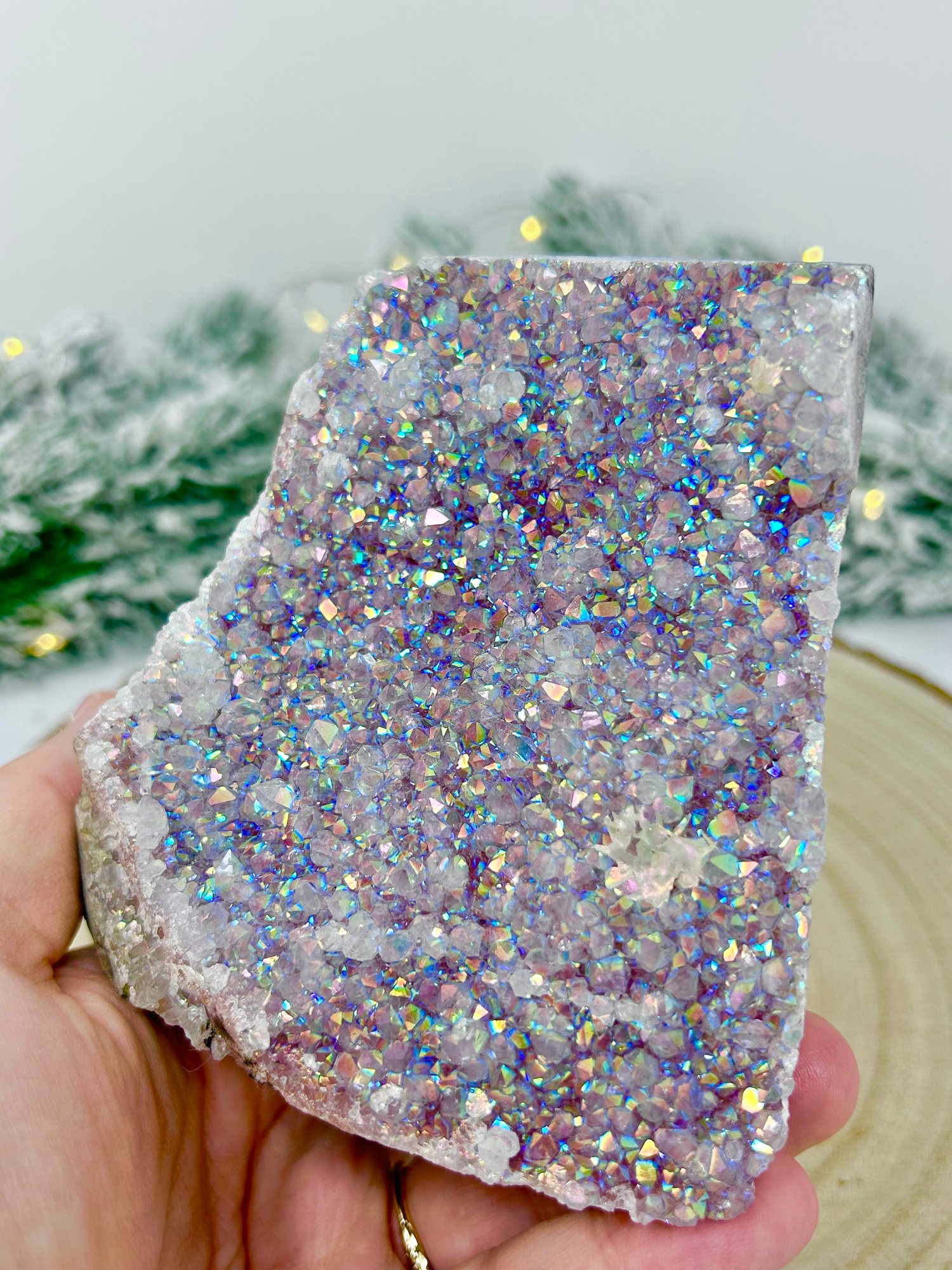 Image of OOAK Unicorn Aura Amethyst Crystal Geode