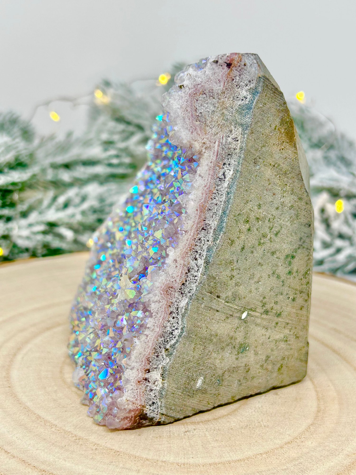 Image of OOAK Unicorn Aura Amethyst Crystal Geode