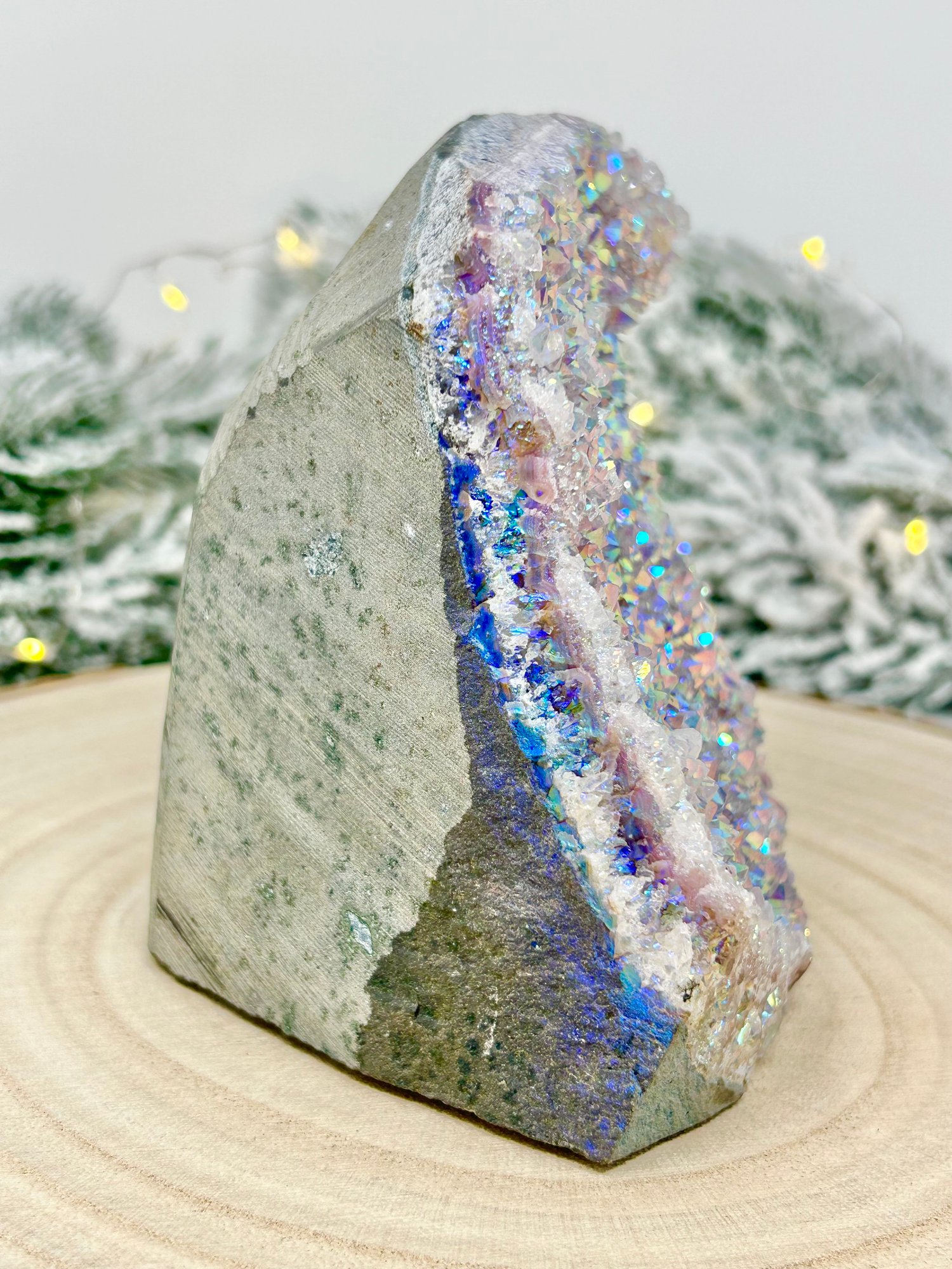 Image of OOAK Unicorn Aura Amethyst Crystal Geode