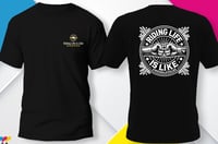 Riding Life badge t-shirt