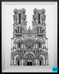 Cathédrale de Laon Print A4