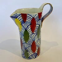 Image 4 of Teacup, Plate and jug blue waves.