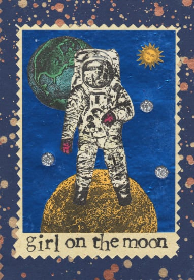 Image of girl on the moon!