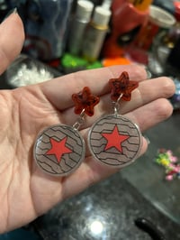 Image 2 of Winter Soldier Star Earrings