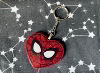 Image 1 of Spidey Heart Keyring