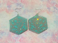 Gaming Block Earrings
