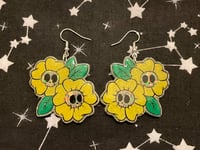 Flower Skull Earrings