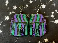 Beetle Juice Box Earrings