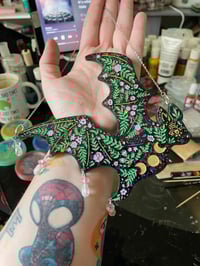 Image 3 of Floral Bat Wall Hanging
