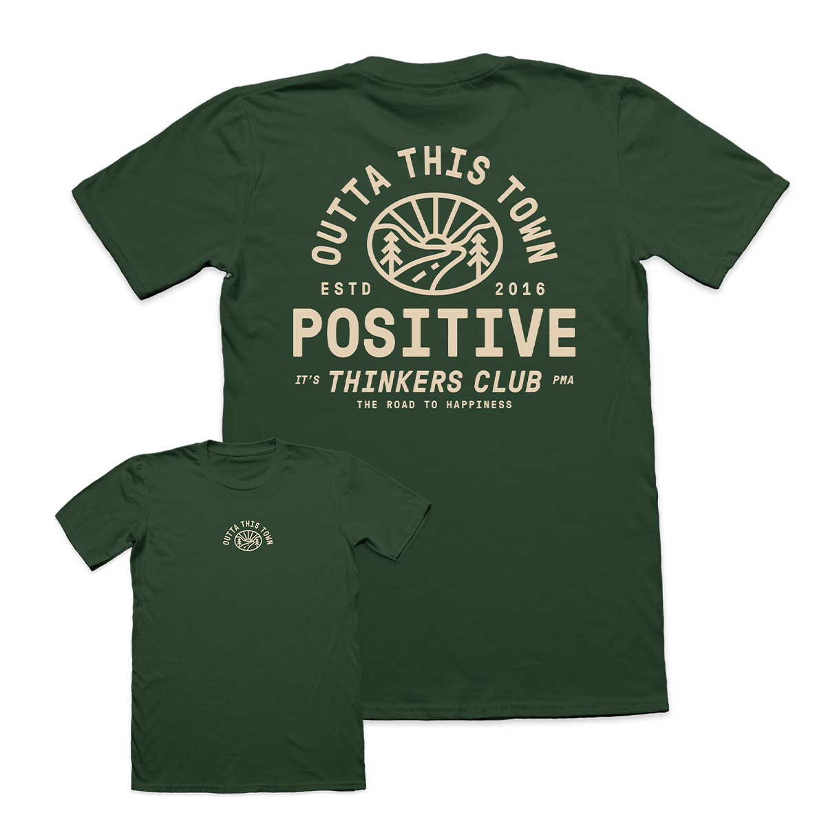 Image of Positive Thinkers Club T-Shirt | Forest Green 🌅