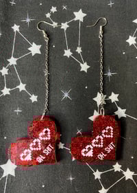 Oh Sh** Game Heart Earrings