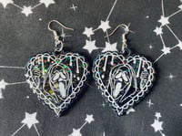 Image 1 of Ghoul Face Heart Earrings