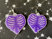 Image 1 of Rib Cage Heart Earrings