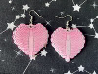 Image 2 of Rib Cage Heart Earrings