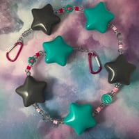 Gray Teal Rubber Ducky Kandi Belt Chain Accessory Wallet Chain