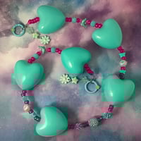 Mint Hearts Kandi Belt Chain Accessory Wallet Chain