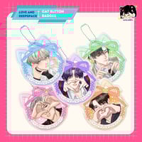 LOVE AND DEEPSPACE: Cat Button Pin Badge Keychain 2.25