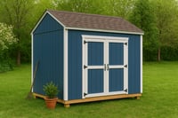 Image 1 of 10×12 Shed Plans | DIY Workshop & Storage Building Blueprint | Double-Door Design on longer Wall