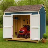 Image 2 of 10×12 Shed Plans | DIY Workshop & Storage Building Blueprint | Double-Door Design on longer Wall
