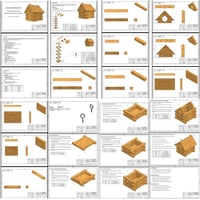 Image 3 of Birdhouse Plans PDF – Rustic Log Cabin DIY Woodworking Blueprint, Outdoor Garden Full-Size Pattern