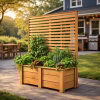Image 3 of Privacy Screen Planter Plans Outdoor Trellis Box Cedar Vertical Garden DIY Build