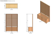 Image 5 of Privacy Screen Planter Plans Outdoor Trellis Box Cedar Vertical Garden DIY Build